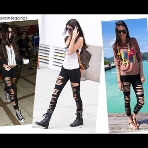 AKIRA Black Distressed Leggings